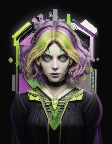 Academic Gothic Art in Cassette Futurism Style