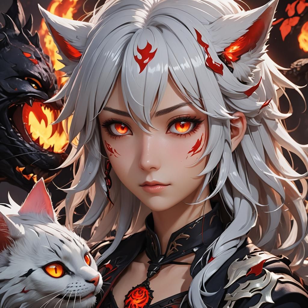 Anime Furrygirl Possessed by Venom and a Demon