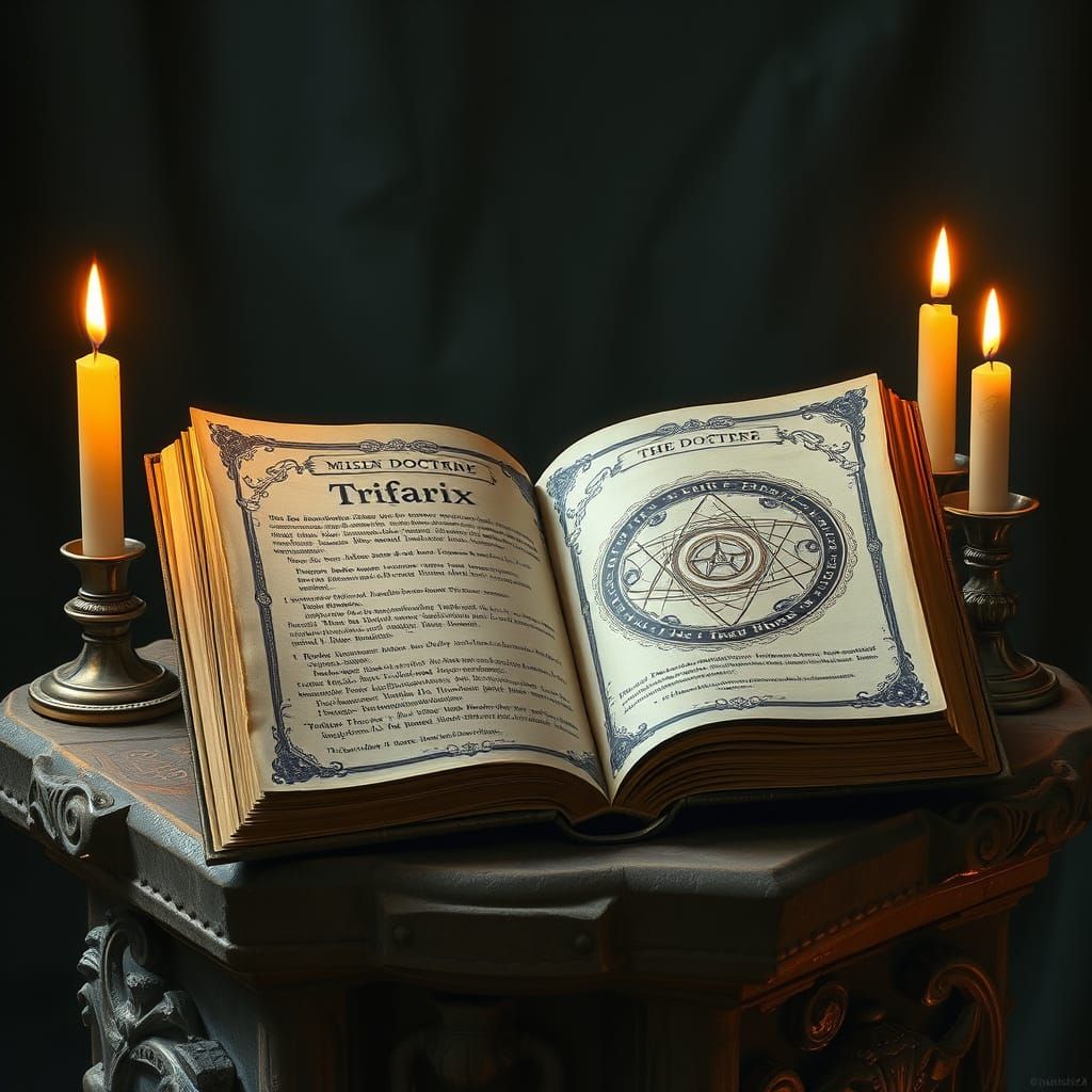Ancient Mystical Tome Reveals Trifarix Doctrine in Dark Surr...