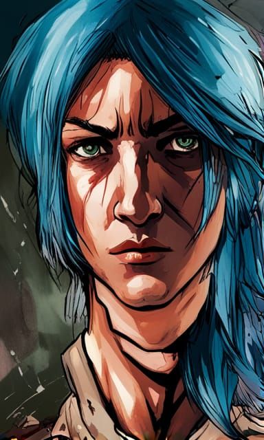 Detailed Half-Elf Artificer in Watercolor Style