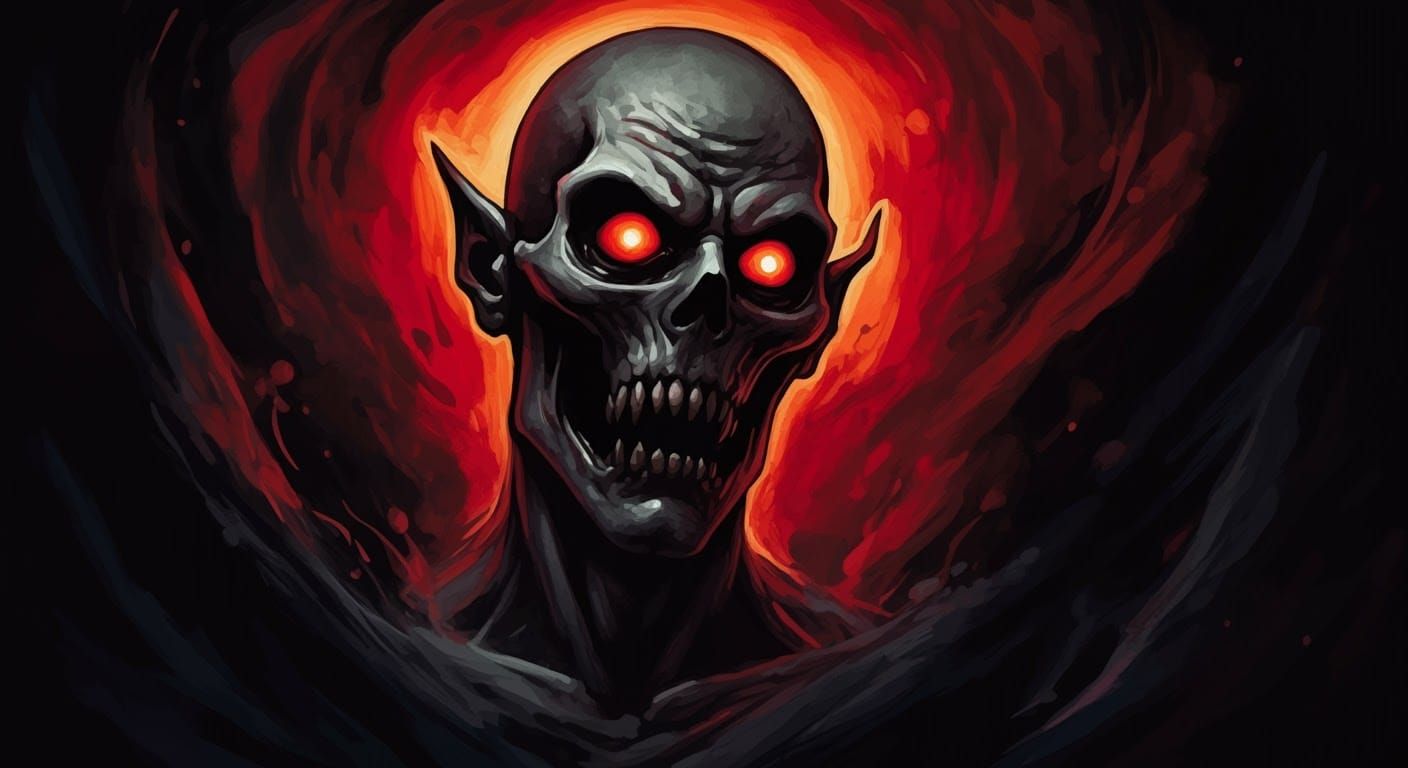 Grotesque Sleep Paralysis Demon in Gouache Impressionism