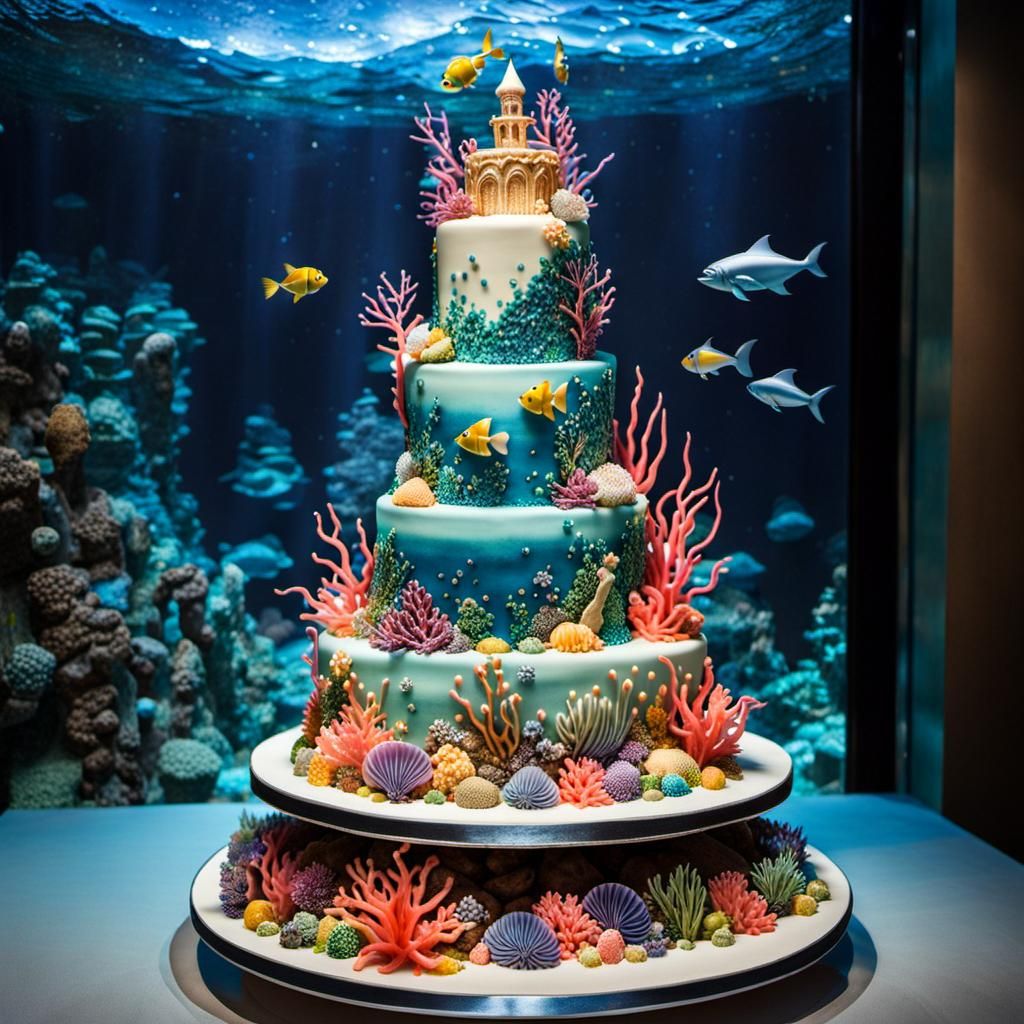 Underwater Wedding Cake with Ariel, Araki & Shinkawa Style