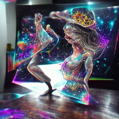 Holographic Dancing Queen in Cosmic Astral Style