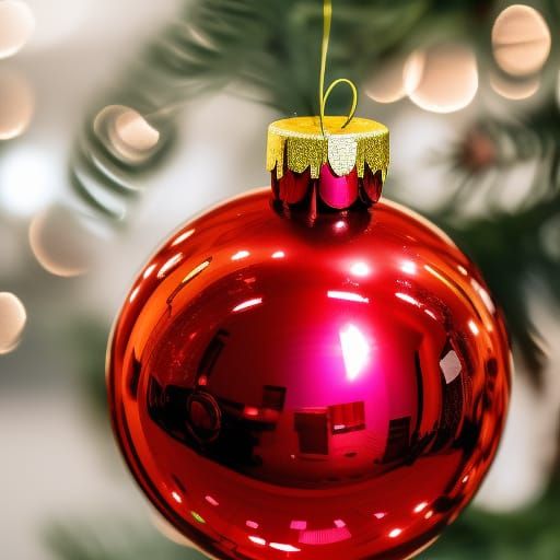 Shiny Red Christmas Ornament Photography