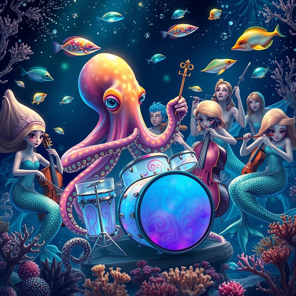 Underwater Orchestra Conducted by Poseidon