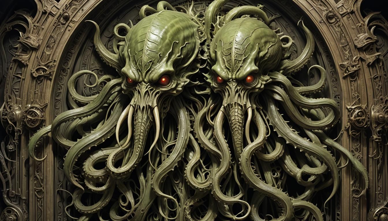 Cryptid Taxidermy Cthulhu: Hyperrealistic Horror Artwork