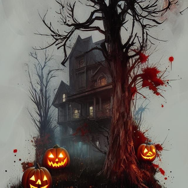 Halloween Christmas Horror Painting in Speedpaint Style