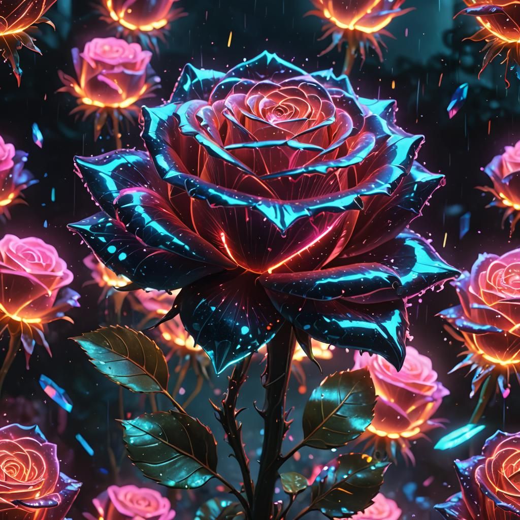 Neon Roses