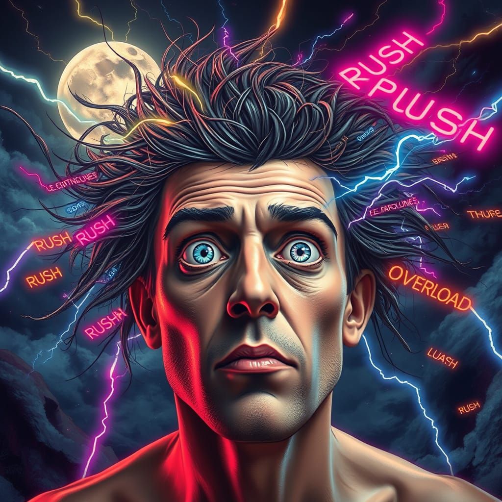 Chaotic Mindscape: A Surreal Digital Portrait