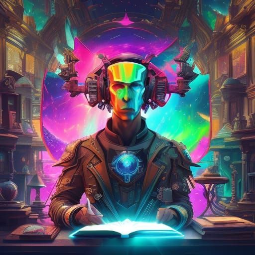 Cosmic Astral Illustration of Telepathic Communication