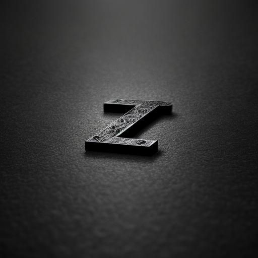 Hyperrealistic Letter Z in High Definition
