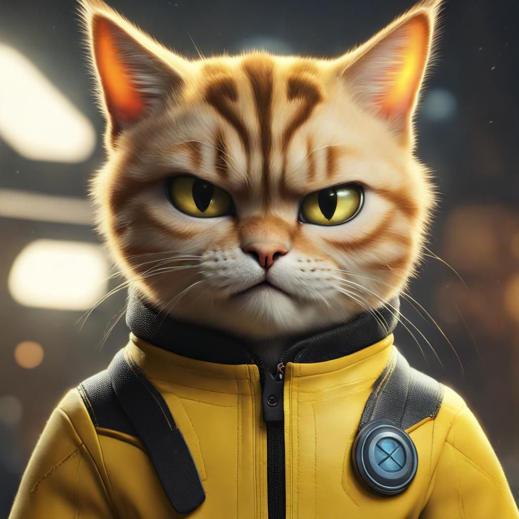 Angry Pixar Cat Movie Poster on Starship