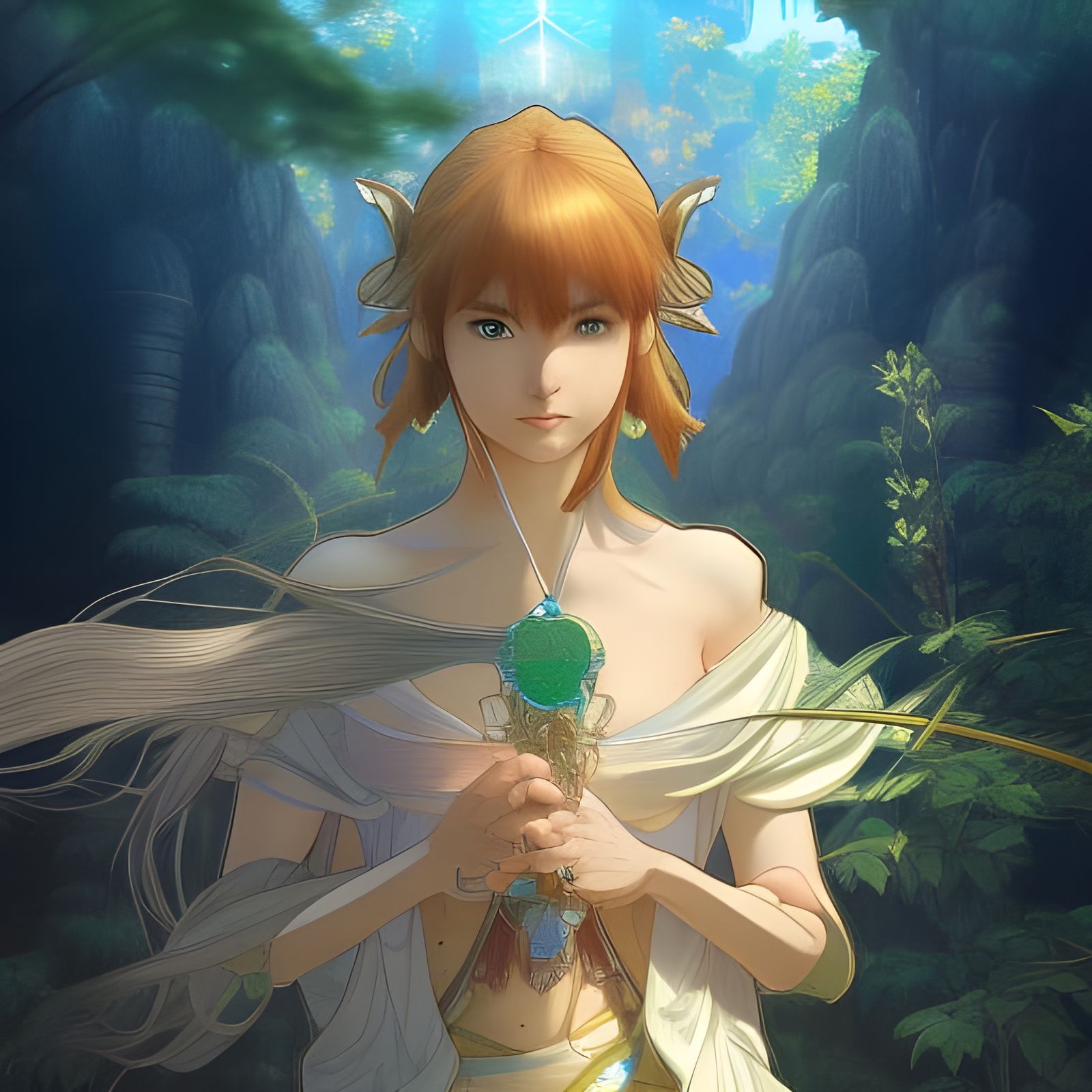 Link Wakes in Time Temple: Hyperdetailed Concept Art