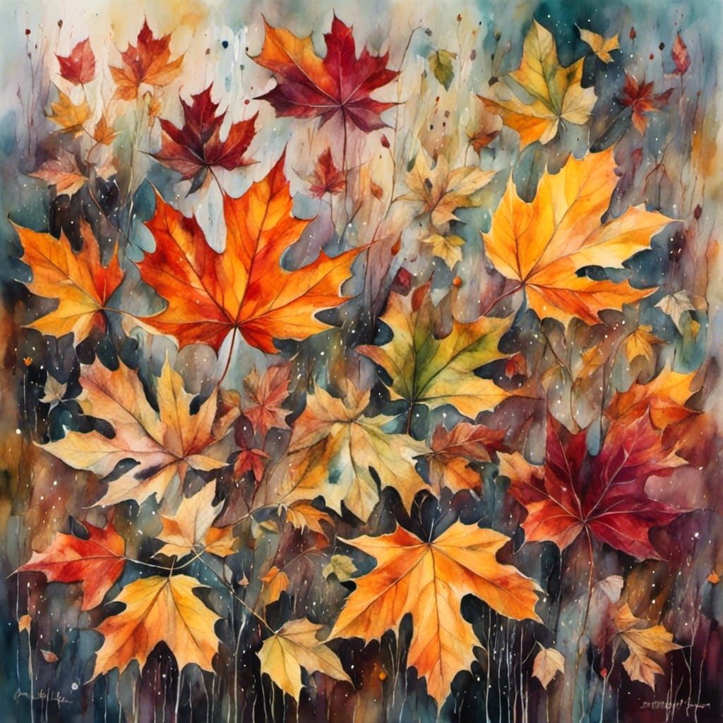 Autumn Leaves Fall in First Frost