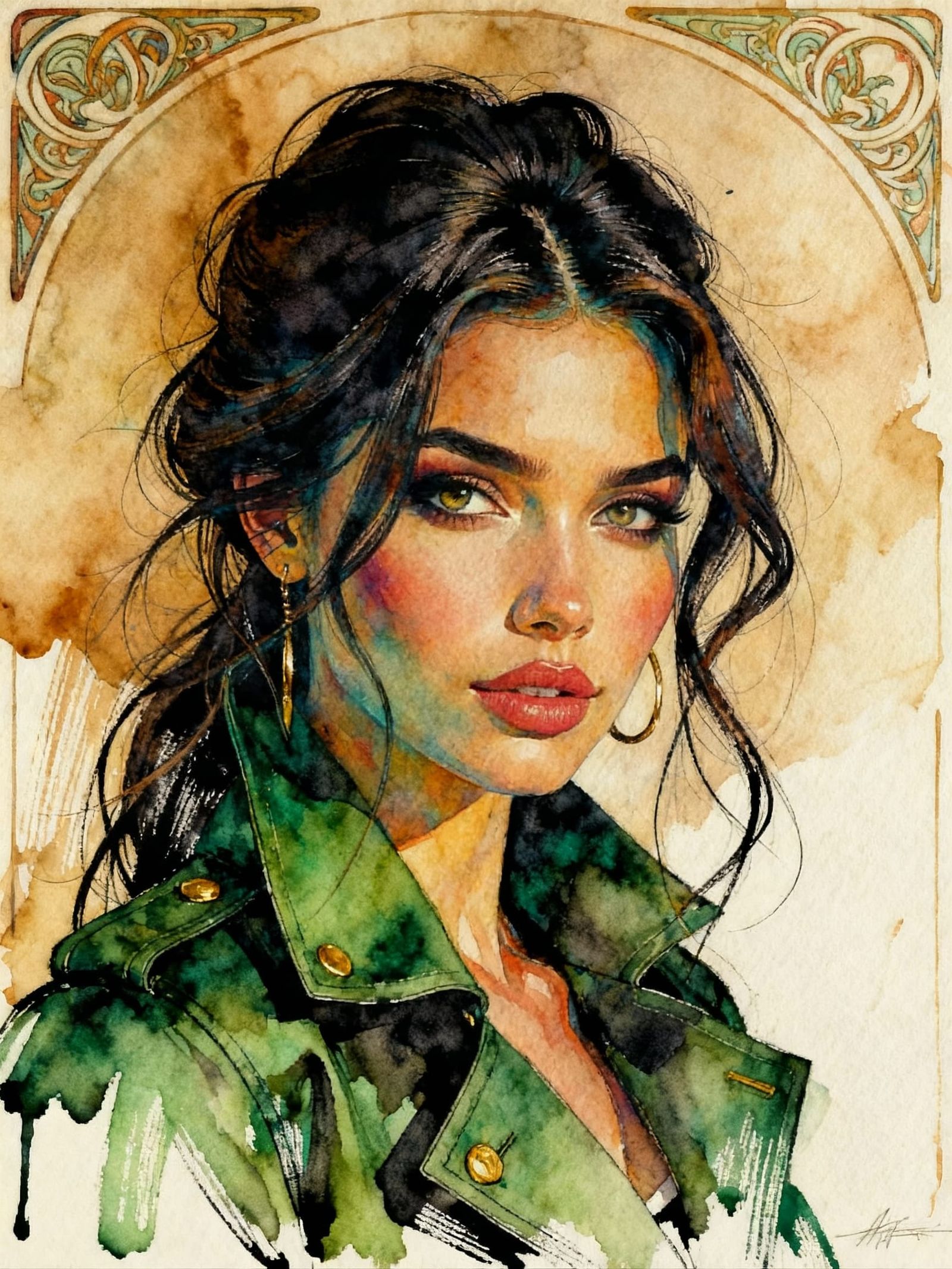 Ethereal Urban Portrait in Expressive Oil Style