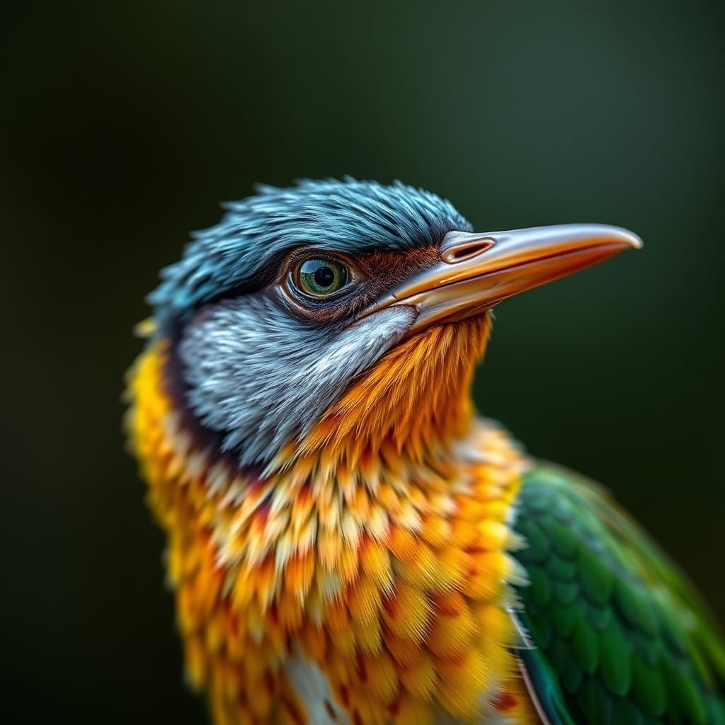 Close-Up Portrait of a Beautiful Bird