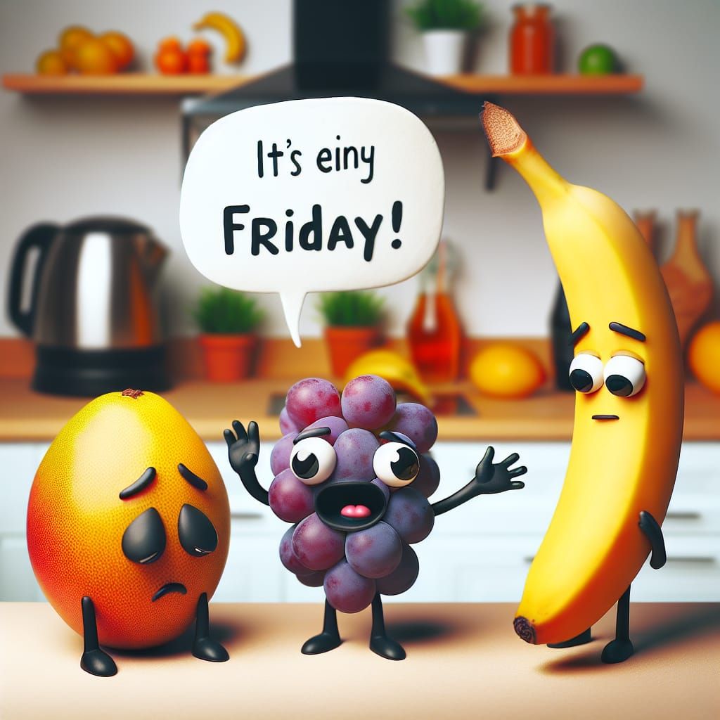 Anthropomorphic Grape Cheers Up Sad Fruits