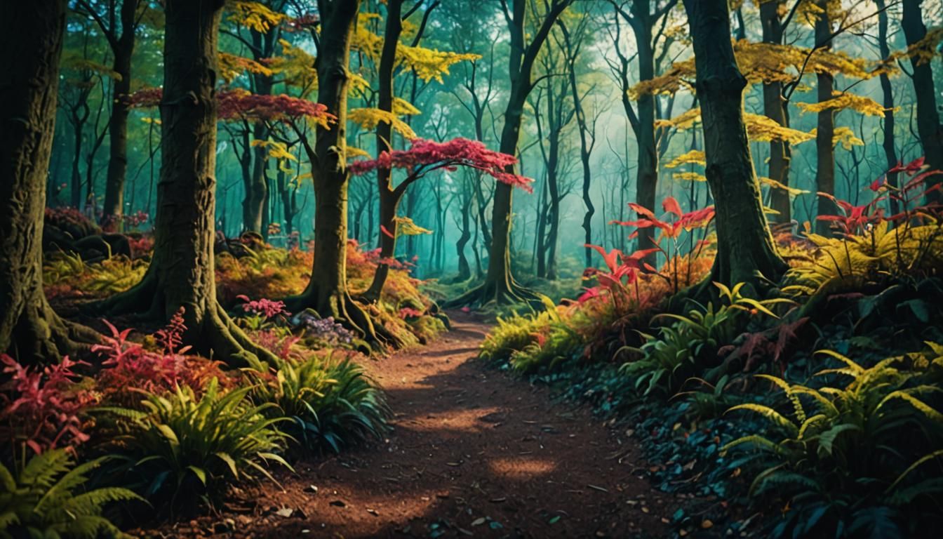 Enchanted Forest Path in Cinematic Style