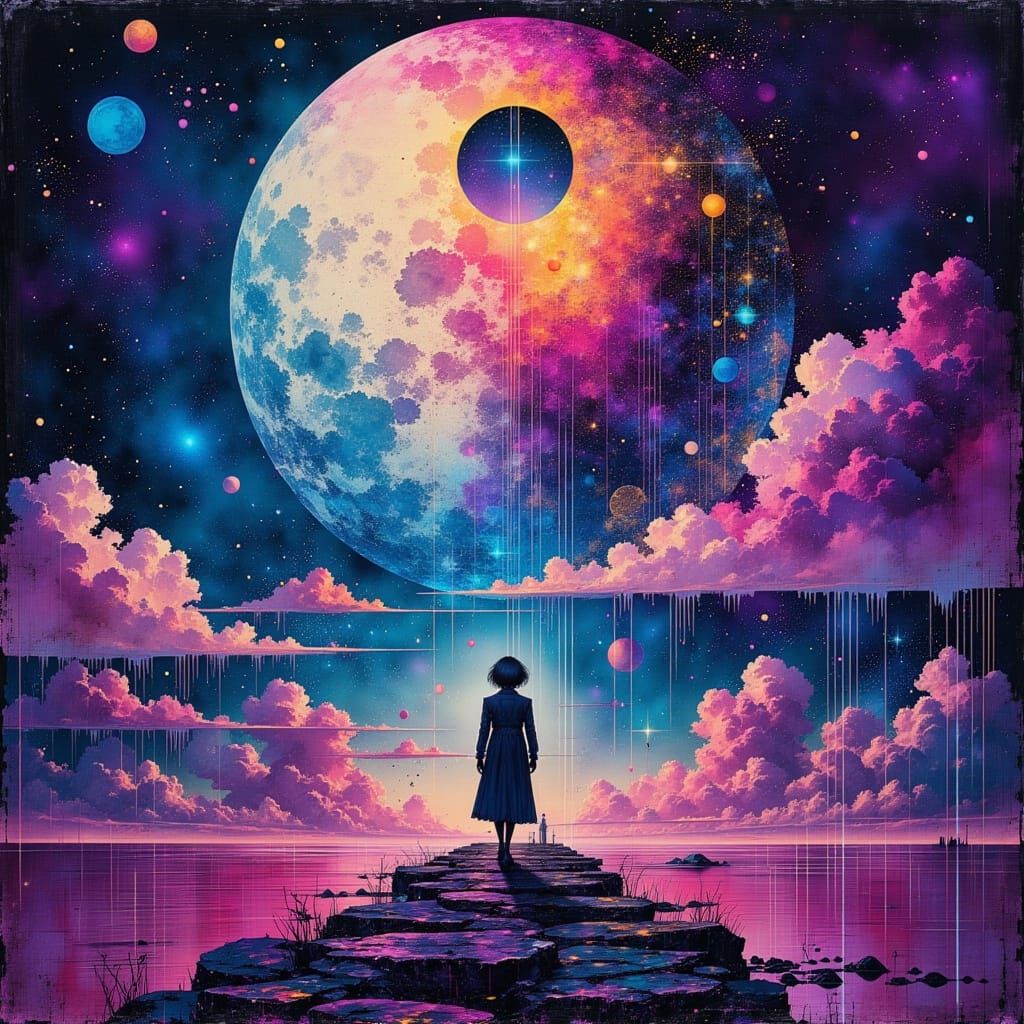 Cosmic Moon Party in Dreamy Starlight