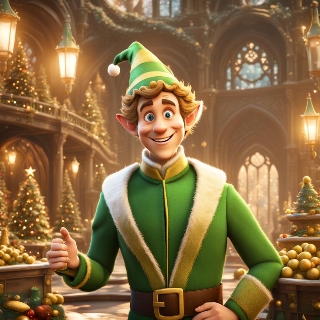 Luigi as Buddy the Elf: Fantasy Concept Art
