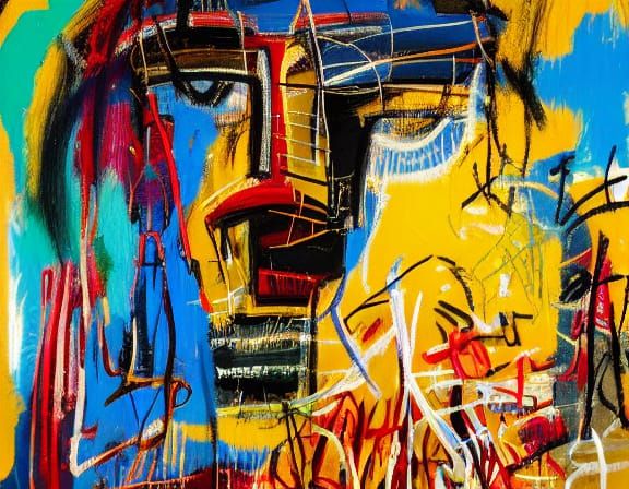 Passionate Kiss in Neo-Expressionist Style