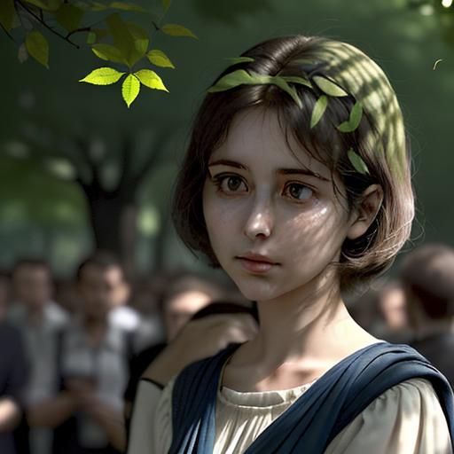 Suddenly, a hushed murmur ripples through the crowd, like a ...