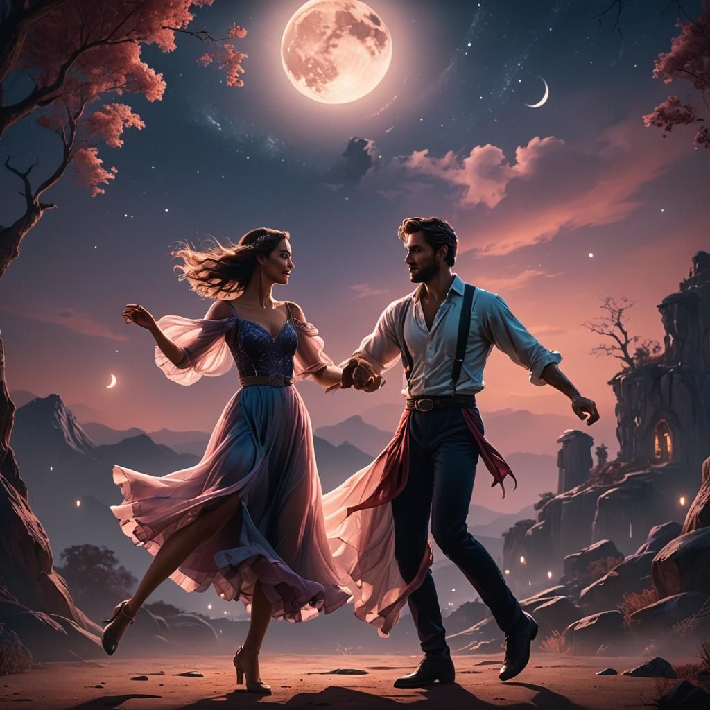 Moonlit Dance: A Fantasy Concept Art Piece