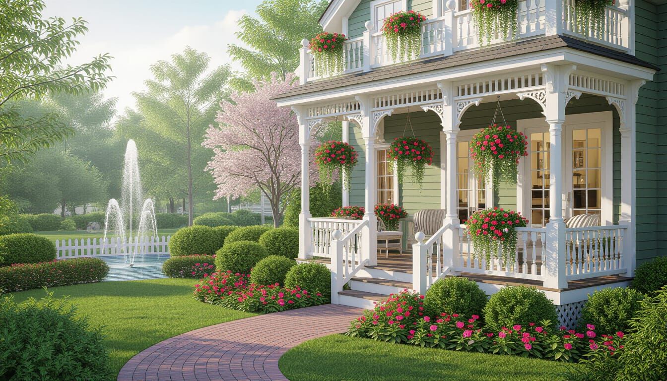 Radiant Garden View in Ultrarealistic Style