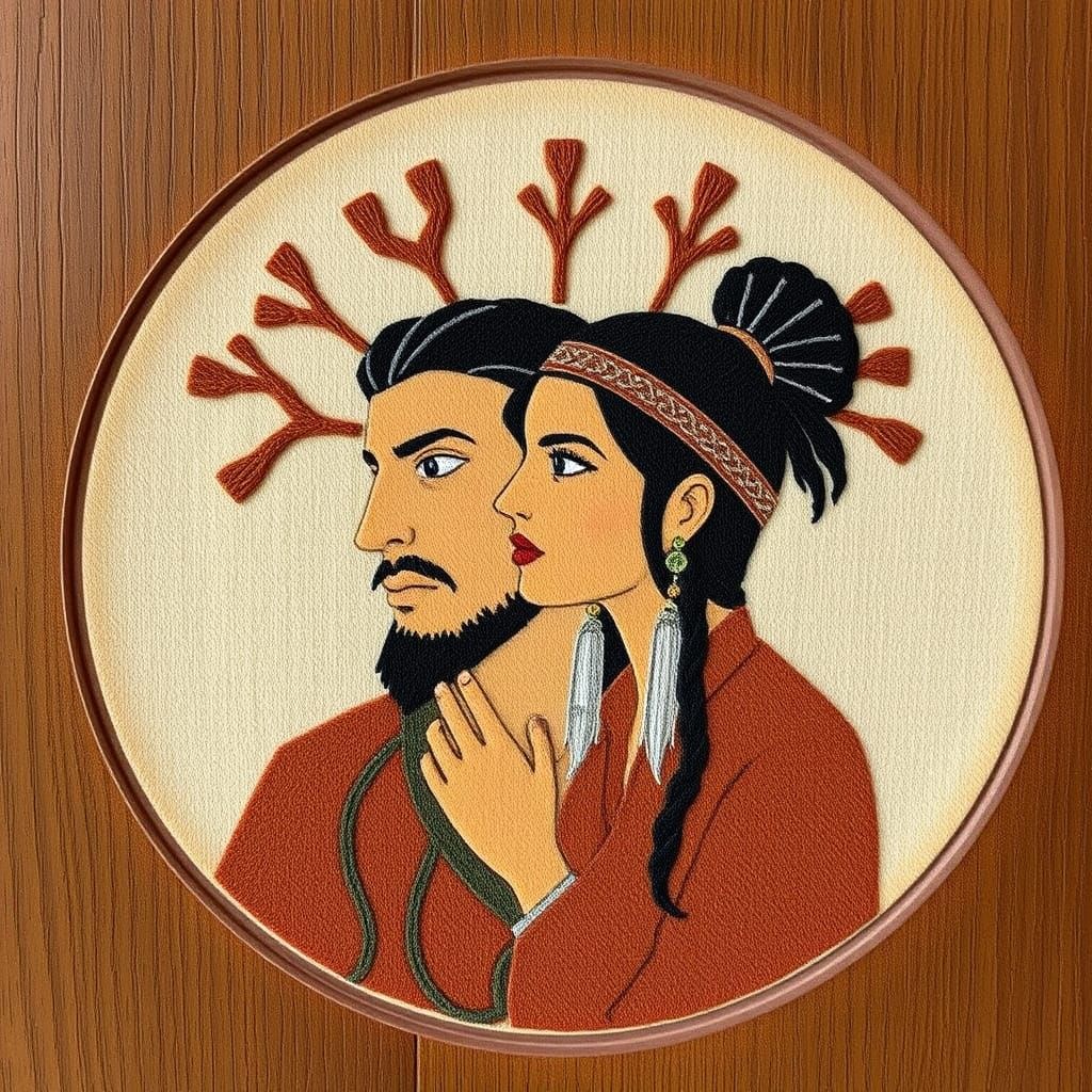 Androgynous Native American Figure Made from a Sequoia Tree