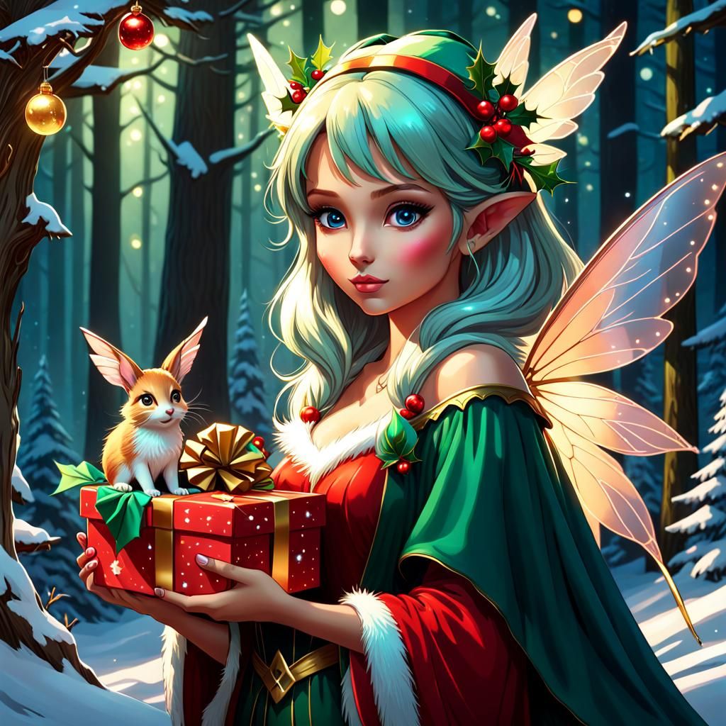 Christmas elf fairy