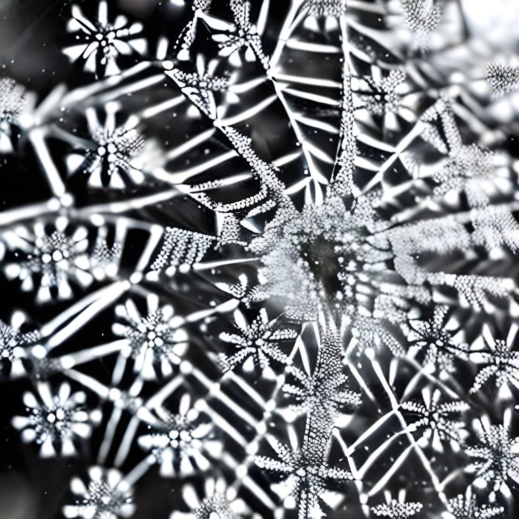 Snow-Kissed Spiderweb at Sunrise: Macro Photography
