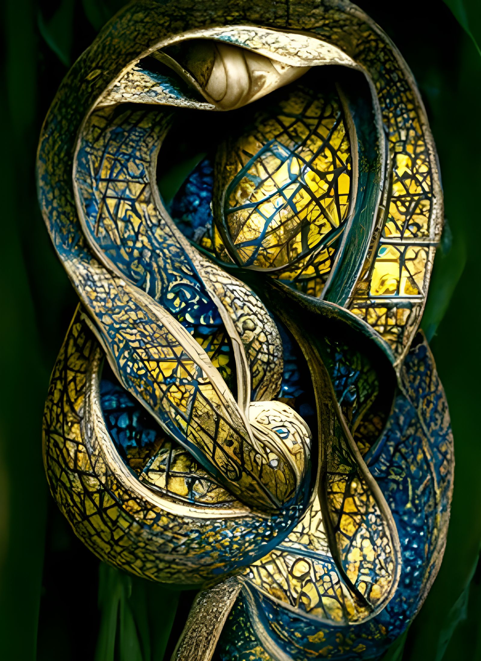 Alchemical Symbols and Latin Text in Cel-Shaded Style