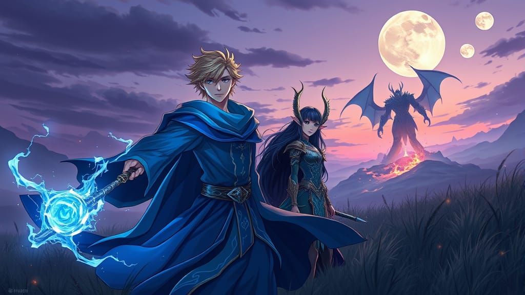 Epic Anime Battle Scene: Sorcerer vs Demon