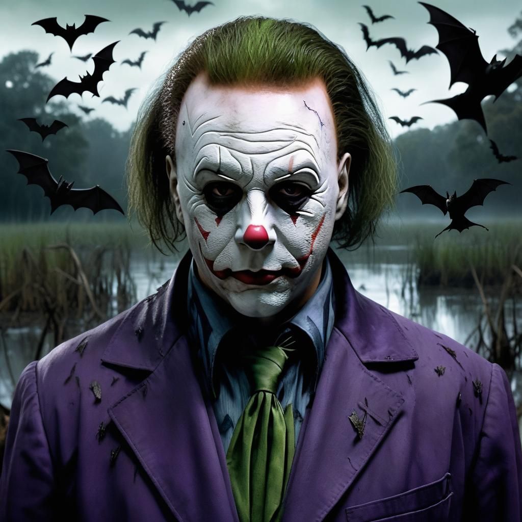 Michael Myers as Joker in Sci-Fi Horror Swamp