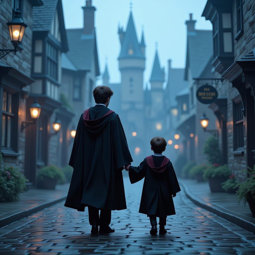 Harry Potter in Ethereal, Cinematic Fantasy Scene