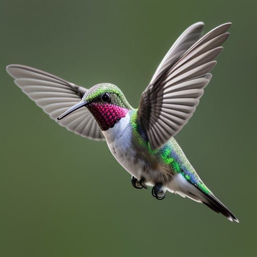 Hyperrealistic Hummingbird in Flight