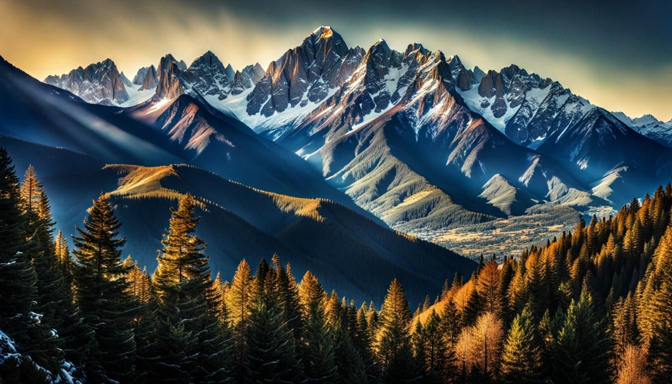 Breathtaking Mountain Landscape in Hyperrealistic HDR