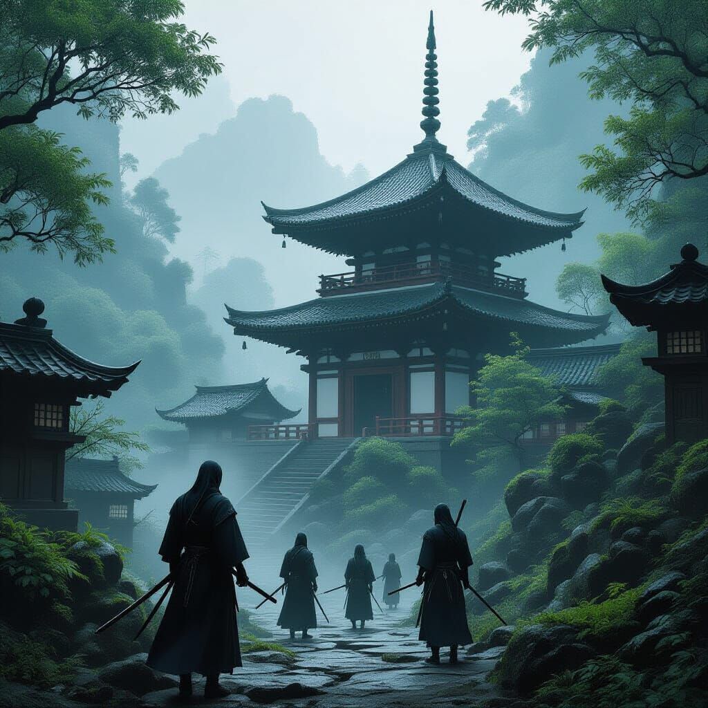 Mystical Ninjas Guard Hidden Mountain Temple