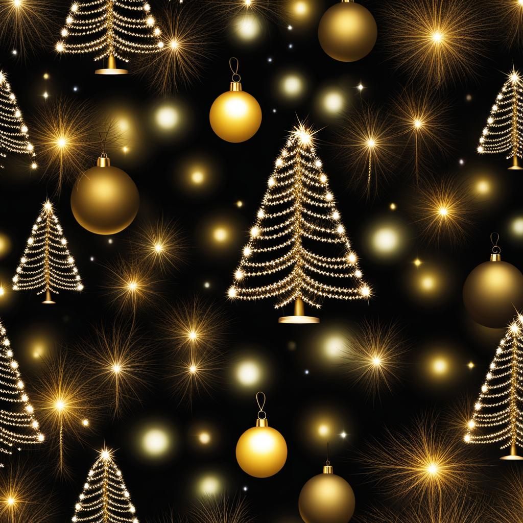 Perfect Christmas Tree with Lights and Baubles