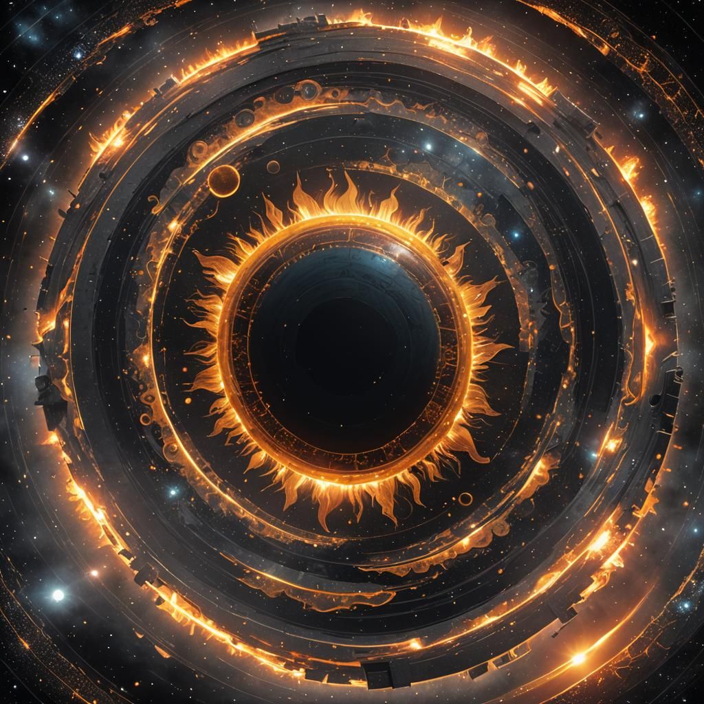 Solar Eclipse: Holographic Cosmic Illustration