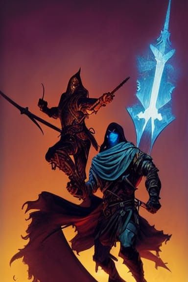Paladin and Hooded Assassin: Dungeons and Dragons Duo