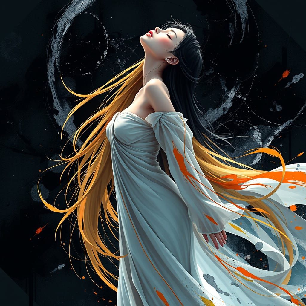 Ethereal Beauty in 3D Anime Style