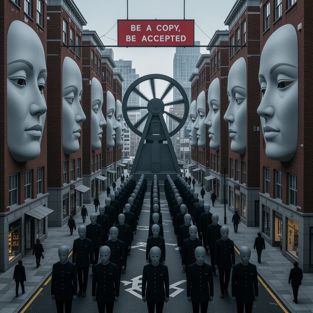 Soul Reshaping City with Mirror Faces