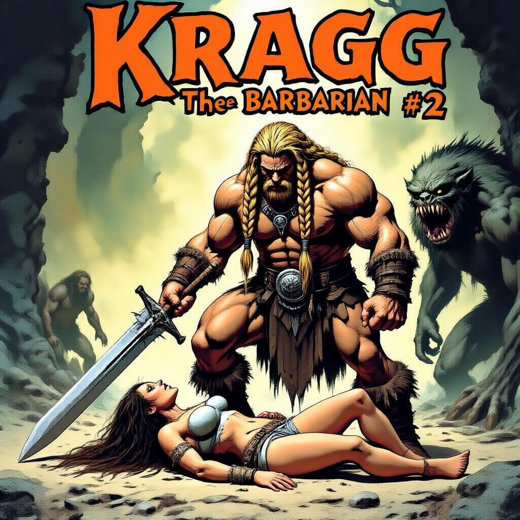 Kragg The Barbarian #2 Comic Cover Art