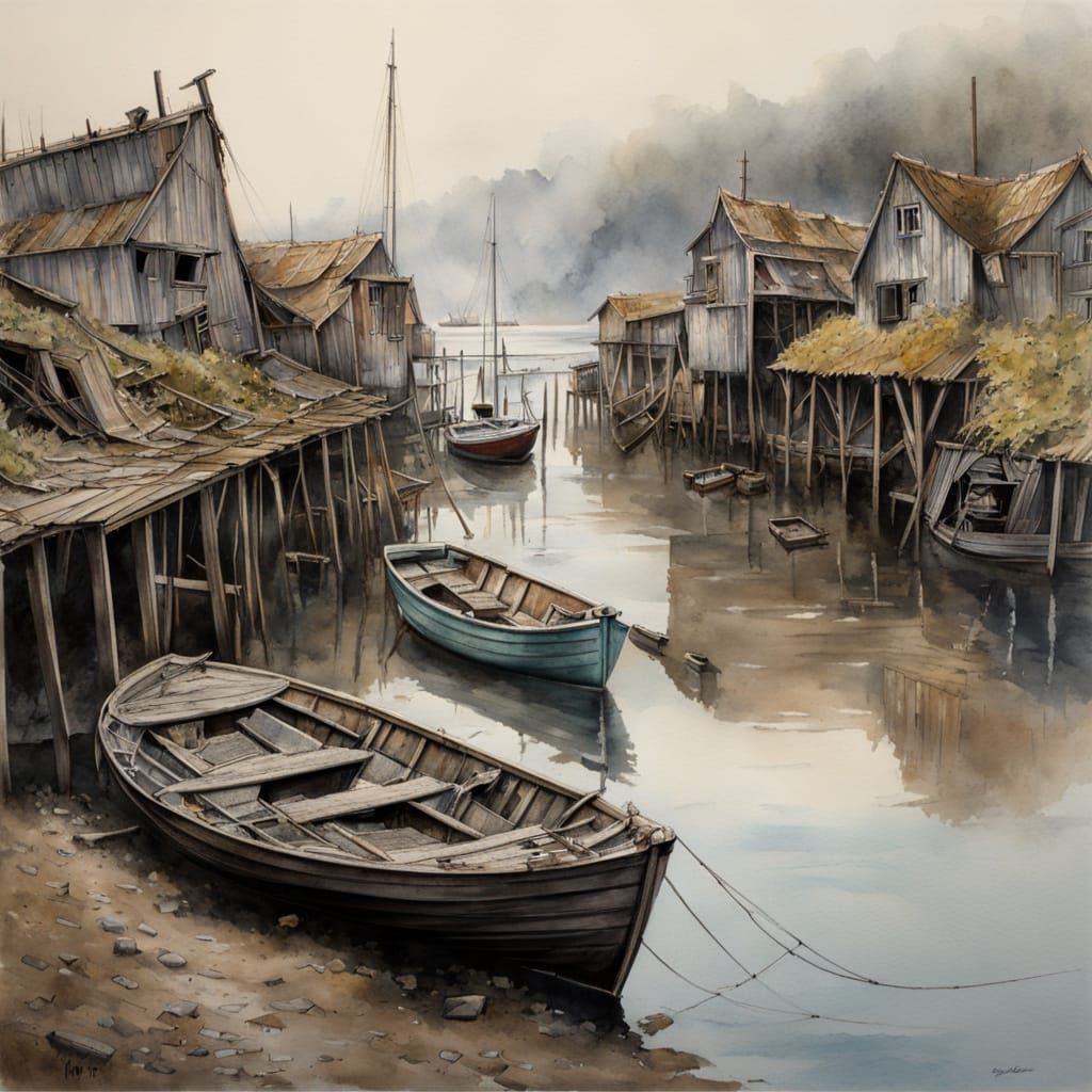 Abandoned fishing village