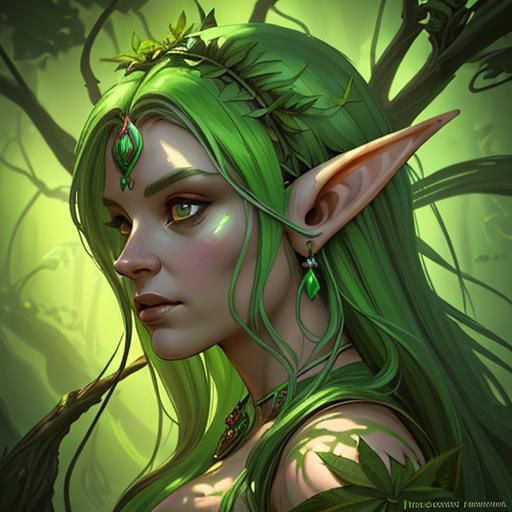 Hyperrealistic Goddess of Nature and Magic