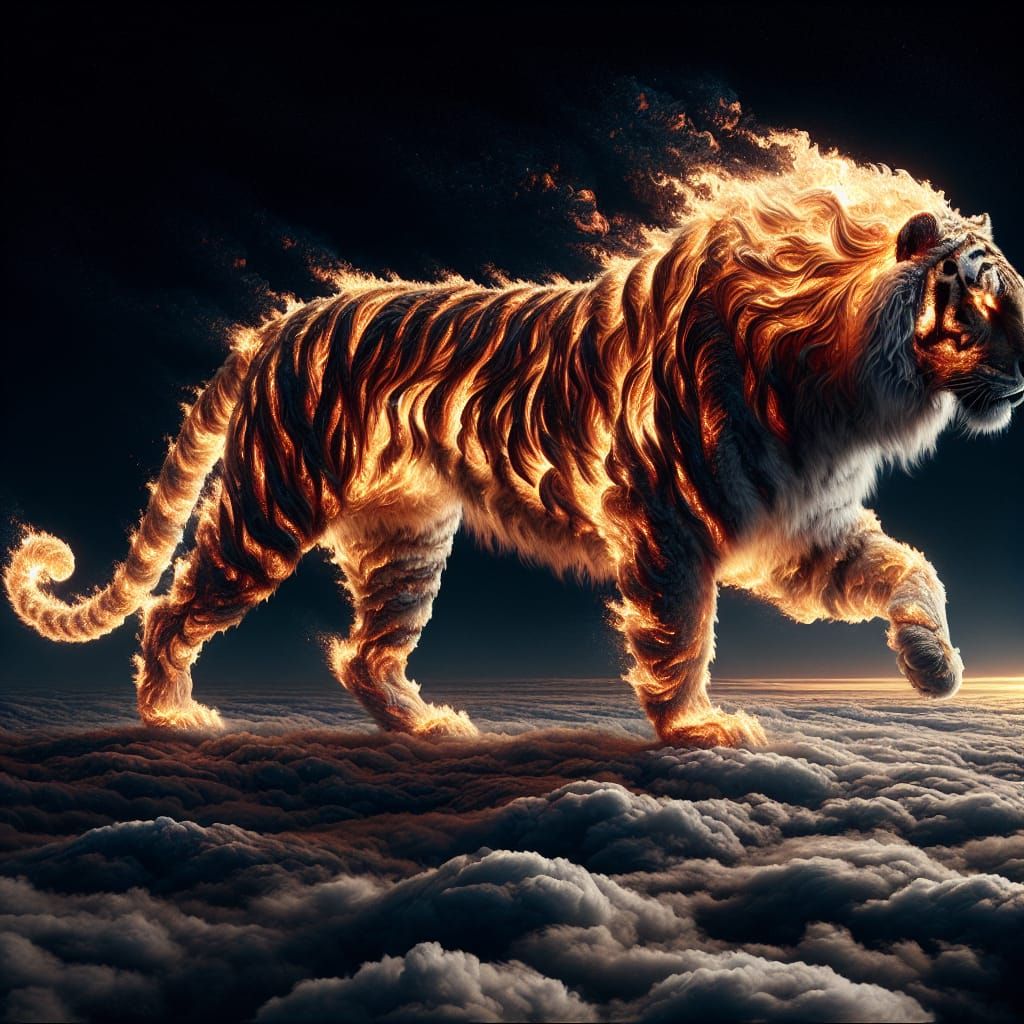 Ethereal Tiger of Blazing Splendor