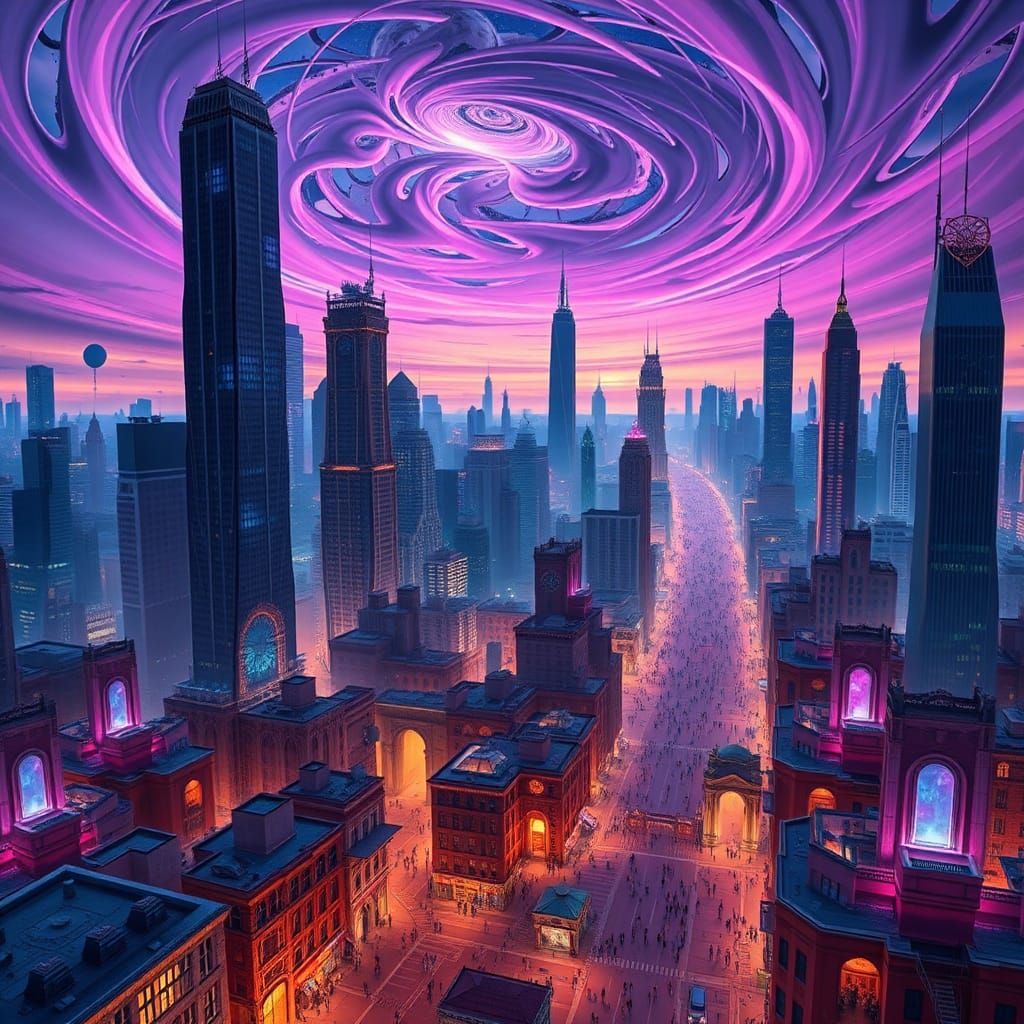 Infinite Metropolis: A Multiverse Cityscape