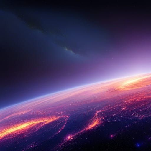 Cosmic Fantasy: An AI-Generated Space Artscape