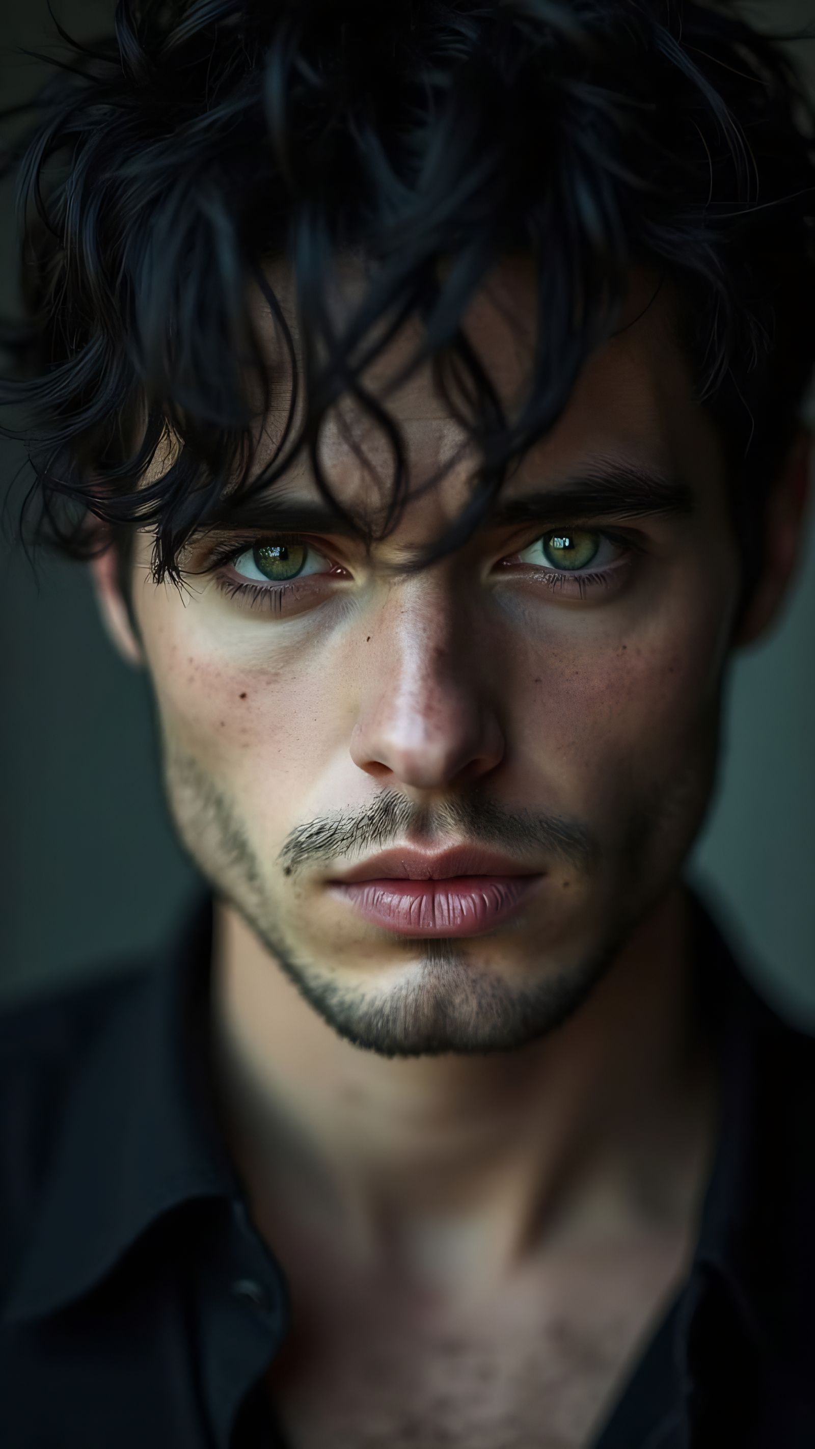 Intense Green Eyes: Moody Emotive Photography